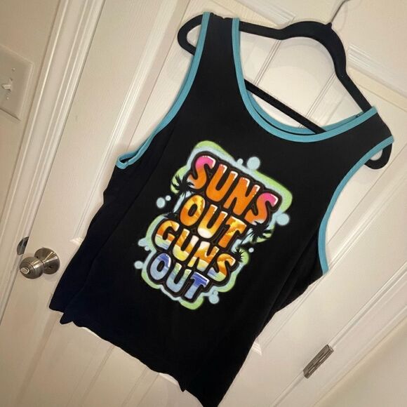 Suns out guns out mens tank x large - Picture 1 of 5